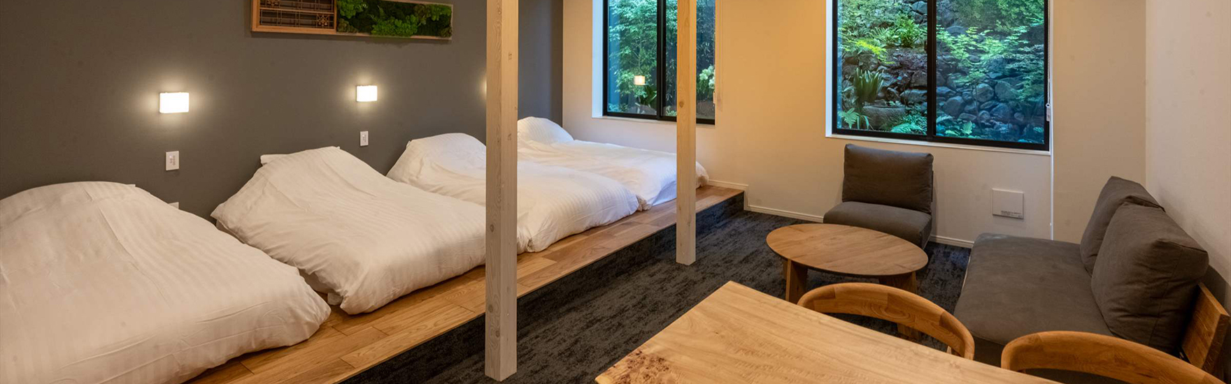 豊かな緑と吹き抜ける風の中で心やすらぐひととき