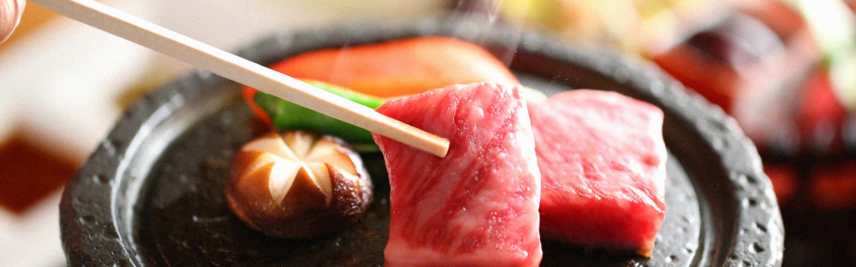 信州産特選牛石焼(一例)